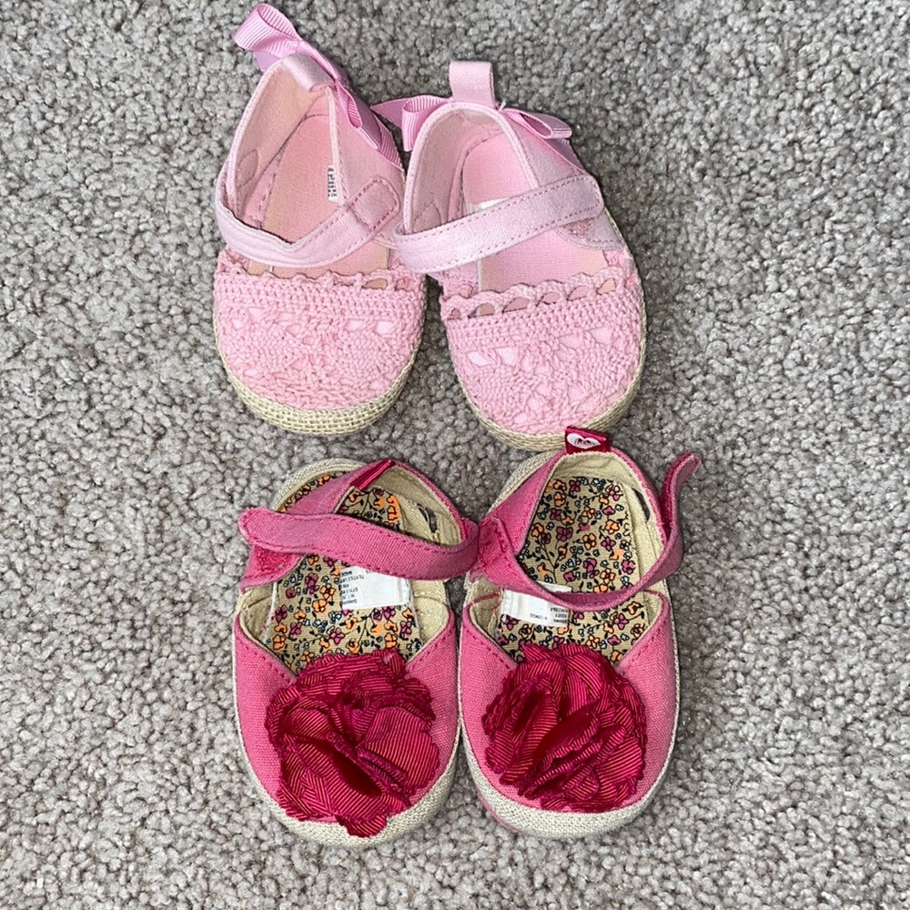 2 pairs of lovely crib shoes